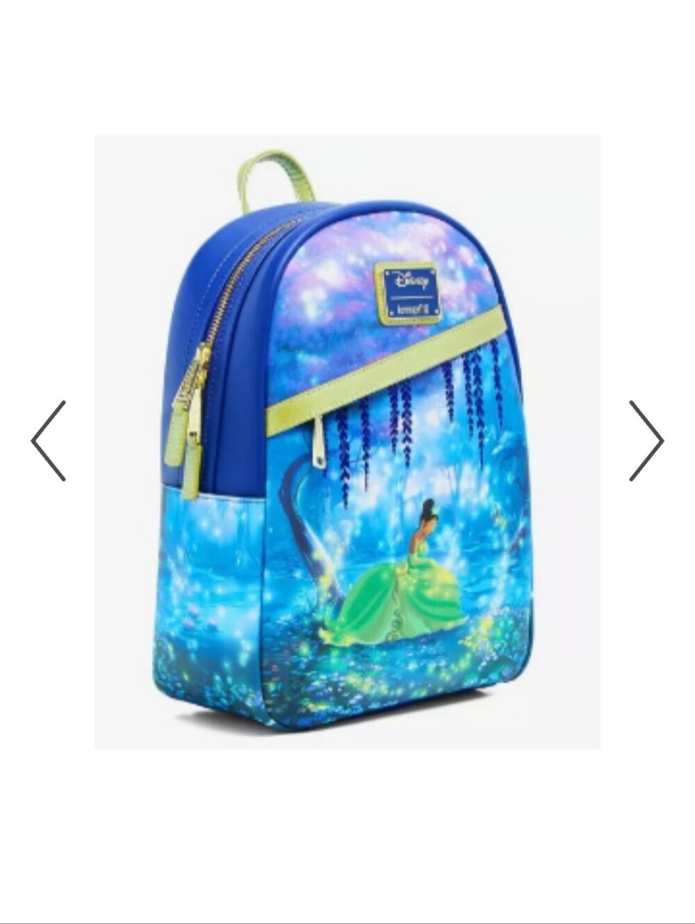Disney Princess Tiana Blue & Green Light Up Mini Backpack